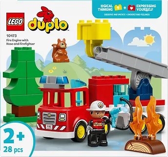 LEGO Klocki DUPLO 10473 W&oacute;z strażacki z wężem i strażakiem