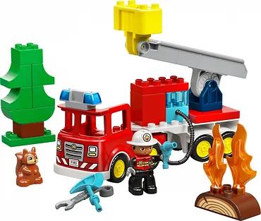 LEGO Klocki DUPLO 10473 W&oacute;z strażacki z wężem i strażakiem