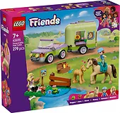 LEGO Klocki Friends 42695 Przyczepa z koniem i źrebaczkiem