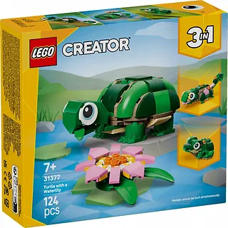 LEGO Klocki Creator 31377 Ż&oacute;łw i kwiat lilii wodnej