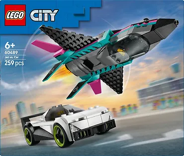 LEGO Klocki City 60489 Odrzutowiec kontra samoch&oacute;d