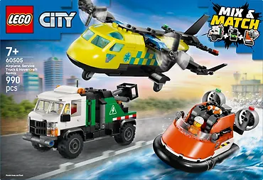LEGO Klocki City 60505 Zestaw z samolotem, ciężar&oacute;wką serwisową i poduszkowcem