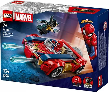 LEGO Klocki Super Heroes 76336 Spider-Man w samochodzie kontra zvenomowany Wolverine