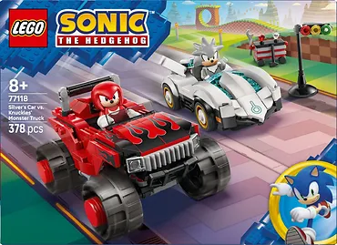 LEGO Klocki Sonic 77118 Silver w samochodzie kontra Knuckles w monster trucku
