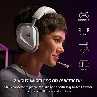 Corsair Słuchawki bezprzewodowe Void Wireless v2 Playstation białe