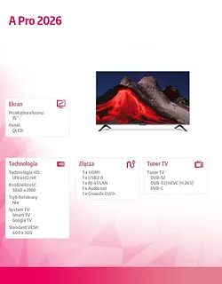 XIAOMI Telewizor TV A Pro 2026 75