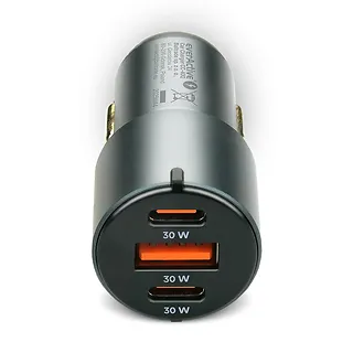 everActive Ładowarka samochodowa CC-40Q QC3.0 60W 1X USB 2X USB-C PD czarna