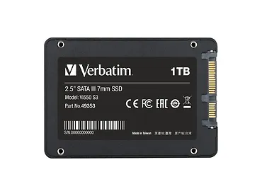Verbatim Dysk SSD wewnętrzny 1TB SATA III Czarny