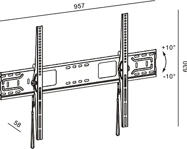 Uchwyt TV TB-951 do telewizora do 120 cali 100kg max VESA 900x600