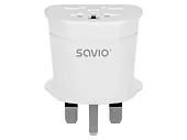 Adapter podróżny Savio, gniazdo globalne – wtyk UK, AP-05