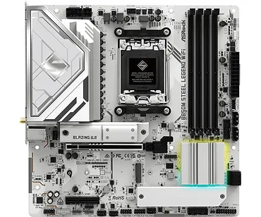 ASRock Płyta gł&oacute;wna B850M STEEL LEGEND WIFI AM5 4DDR5 HDMI/DP mATX