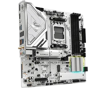 ASRock Płyta gł&oacute;wna B850M STEEL LEGEND WIFI AM5 4DDR5 HDMI/DP mATX