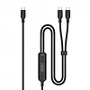 Digitus Kabel zasilający 2w1 USB-C - 2x USB-C, USB 2.0 140W PD 3.1, nylonowy, 1,8m czarny