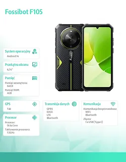 Smartfon F105 green