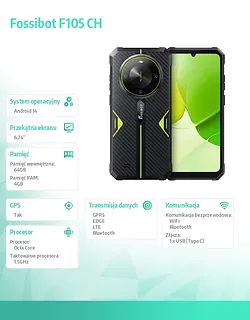 Smartfon F105 green CH