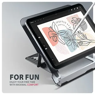 AXAGON STND-LAG Podstawa do laptop&oacute;w aluminiowa 10-17,3 cala 8 regulowanych pozycji, Szara