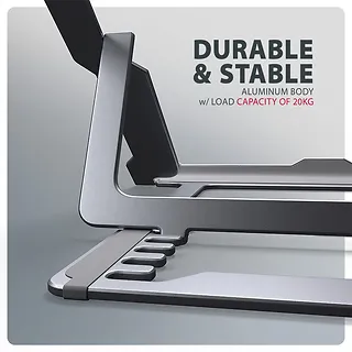 AXAGON STND-LAG Podstawa do laptop&oacute;w aluminiowa 10-17,3 cala 8 regulowanych pozycji, Szara