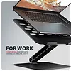 AXAGON STND-LQB Podstawka do laptop&oacute;w aluminiowa 10-17,3 cala regulowane kąty nachylenia, Czarna