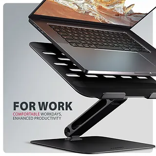 AXAGON STND-LQB Podstawka do laptop&oacute;w aluminiowa 10-17,3 cala regulowane kąty nachylenia, Czarna