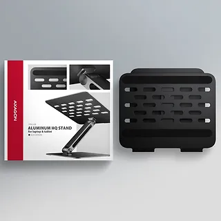 AXAGON STND-LQB Podstawka do laptop&oacute;w aluminiowa 10-17,3 cala regulowane kąty nachylenia, Czarna