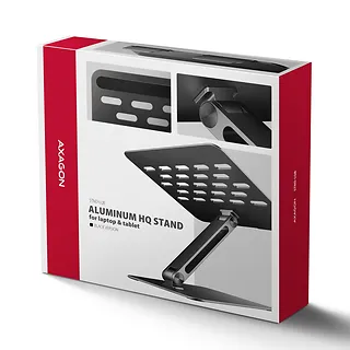 AXAGON STND-LQB Podstawka do laptop&oacute;w aluminiowa 10-17,3 cala regulowane kąty nachylenia, Czarna