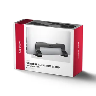 AXAGON STND-VB Podstawa do laptop&oacute;w aluminiowa 10-17,3 cala pionowa, Czarna