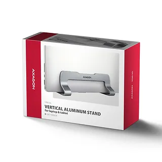 AXAGON STND-VG Podstawa do laptop&oacute;w aluminiowa 10-17,3 cala pionowa, Szara