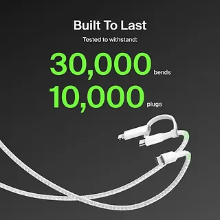Belkin Kabel 2-in-1 USB-C/LTG 1.5m biały