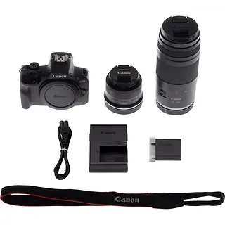 Canon Aparat bezlusterkowyEOS R100 + RF-S18-45 + RF75-300 6052C120