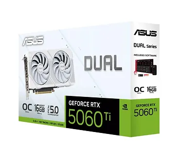 Asus Karta graficzna RTX 5060 TI DUAL OC WHITE 16GB GDDR7 128 BIT DP