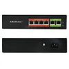 Qoltec Przełącznik sieciowy SWITCH FAST Ethernet PoE | 4x RJ45 |  2x    RJ45 Uplink | 65W | 10/100Mb/s