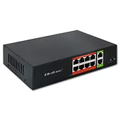 Qoltec Przełącznik sieciowy SWITCH FAST Ethernet PoE | 8x RJ45 |  2x RJ45 Uplink | 120W | 10/100 Mb/s