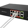 Qoltec Przełącznik sieciowy SWITCH FAST Ethernet PoE | 8x RJ45 |  2x RJ45 Uplink | 120W | 10/100 Mb/s