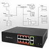 Qoltec Przełącznik sieciowy SWITCH FAST Ethernet PoE | 8x RJ45 |  2x RJ45 Uplink | 120W | 10/100 Mb/s