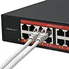 Qoltec Przełącznik sieciowy SWITCH Gigabit Ethernet PoE | 16x RJ45 | 2x SFP | 1000 Mb/s