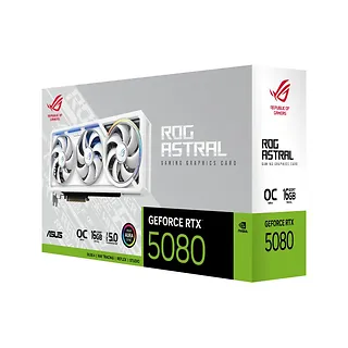 Asus Karta graficzna GeForce RTX 5080 ROG ASTRAL OC GDDR7 256bit 2HDMI/3DP biała