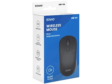 Mysz bezprzewodowa SAVIO MB-04 BT 5.4 USB-C 2.4 GHz 1600 DPI Plug & Play
