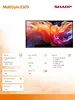 Sharp Monitor wielkoformatowy MultiSync E509 50 cali UHD 16/7 350cd/m2