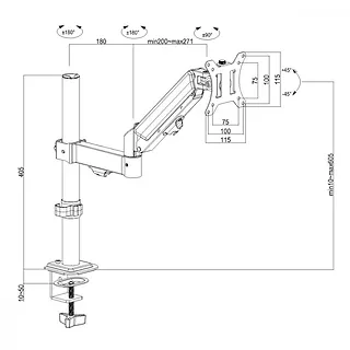 Maclean Uchwyt na monitor MC-135 17-32 cali 2-10 kg