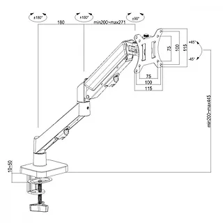 Maclean Uchwyt na monitor 2-10 kg, MC-133