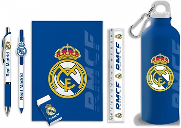Kids Euroswan Bidon 650ml notes długopis zestaw Real Madryt