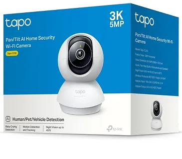 TP-LINK Kamera Pan/Tilt AIHome Security Wi-Fi                    SPEC: 3K 5MP (2880&times;1620), 2.4 GHz, Horizontal 360o                            FEATURE