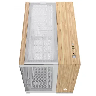 Corsair Obudowa 2500X mATX Mid Tower Biały/Bambus drewno
