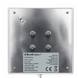 Qoltec Antena 4G 5G LTE | 9dBi | kierunkowa | zewnętrzna | SMA |        wodoodporna | 3m