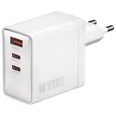4smarts Ładowarka sieciowa Pocket 100W GaN 2xUSB-C + USB-A Biała