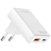 4smarts Ładowarka sieciowa FlatPlug Duos 20W USB-C + USB-A Biała