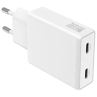 4smarts Ładowarka sieciowa PDPlug 65W GaN 2xUSB-C Biała