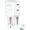 4smarts Ładowarka podr&oacute;żna World Travel 65W USB-C + USB-A Biała