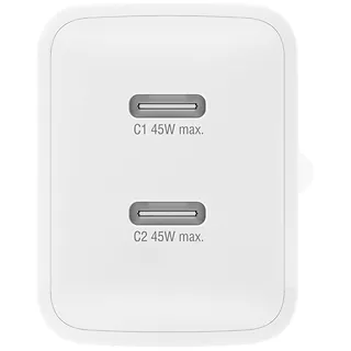 4smarts Ładowarka sieciowa PDPlug Dual 45W 2xUSB-C Biała