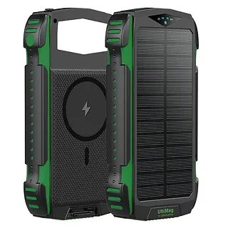4smarts Powerbank Solarny 20000mAh TitanPack Rugged UltiMag Zielony